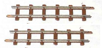 Minitrains 9301 -  2 rails droits, longueur 77 mm