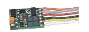 Uhlenbrock 73406 - Mini décodeur échelle N, 1.5 Ampères, 9,5 x 7,8 x 2,4 mm avec régulation de charge ; avec fils