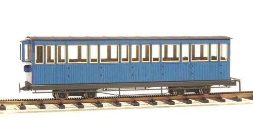 Ferro Train 1401-03 - Voiture voyageurs bleue à bogies, 15 fenêtres, Schafbergbahn, époque IV/V