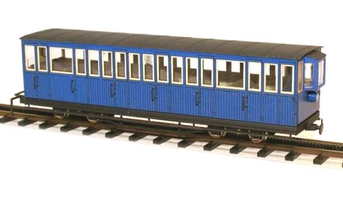 Ferro Train 1402-03 - Voiture voyageurs bleue à bogies, 17 fenêtres, Schafbergbahn, époque IV/V