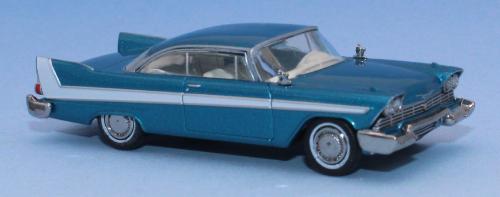 Brekina 19678 - Plymouth Fury, metallic blau / weiss, 1958