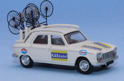 SAI 6274 - Peugeot 204 team KAS 1963-1966 et 1969-1972 (mit speziellem Fahrradträger, handbemalte, fotogeätzte Metallfahrräder)