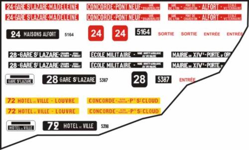 SAI 847 - Plaques d'itinéraires pour autobus RATP