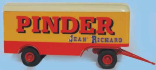 SAI 3975 - Remorque 2 essieux Pinder Jean Richard, transport de matériel