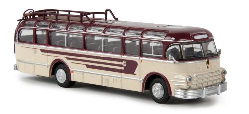 Brekina 58062 - Autocar Saurer 5 GVF-U, beige / rouge carmin