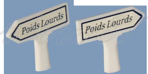 SAI 8415 - 2 panneaux Michelin d'indication de lieux : Poids Lourds