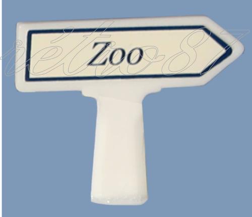 SAI 8449 - Panneau Michelin d'indication de lieu, vers la droite : Zoo