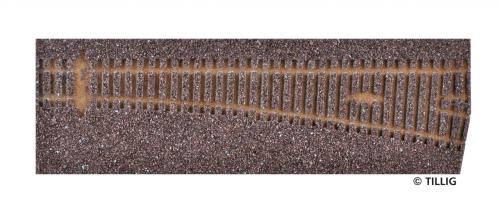 Tillig 86515 - Semelle de ballast brun foncé, pour aiguillage droit 12° (85353)