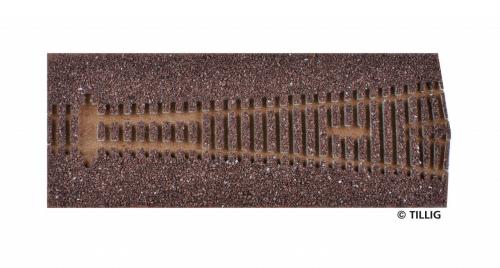 Tillig 86525 - Semelle de ballast brun foncé, pour aiguillage symétrique 15° (85381)