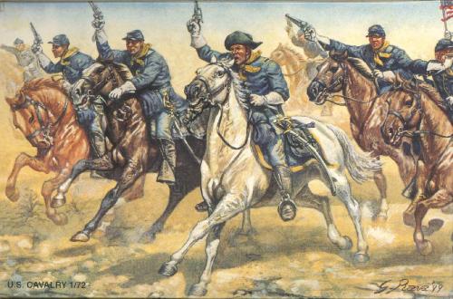 Cavalerie guerre de sécession 1/72°, 64 figurines à peindre