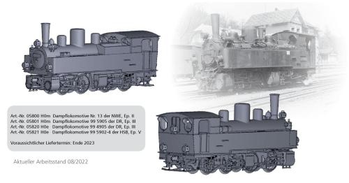 Tillig 05821 - Mallet Dampflokomotive HSB, BR 99 5902-4, 020-020 T, grün und schwarz, Ep. V