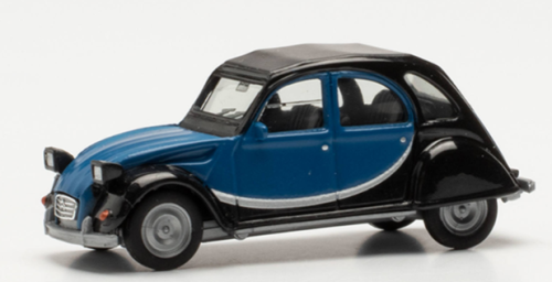 Herpa 020817-006 - Citroën 2 CV, blau / schwarz