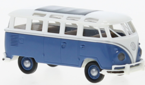 Brekina 31847 - VW T1b Samba, blau / weiss