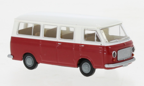 Brekina 34416 - Fiat 238 minibus, weiss / rot, 1966