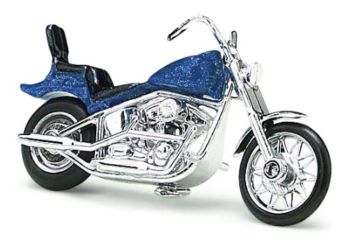 Busch 40152 - US motorbike, metallic blue