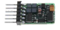 Uhlenbrock 73416 - Mini décodeur échelle N, 1.5 Ampères, 9,5 x 7,8 x 2,8 mm avec régulation de charge ; avec prise d'interface NEM 651