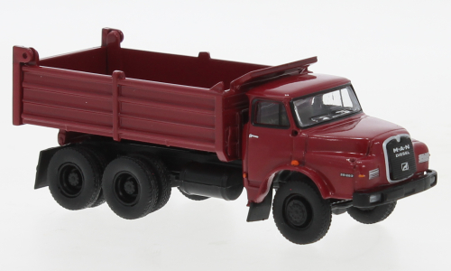 Brekina 78103 - Camion MAN 26.280 DHAK, dark red / black