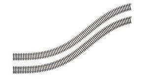 Tillig 85134 - 5 rails flexibles, longueur 470 mm, traverses béton
