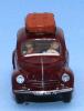 SAI 1730 - Renault 4cv purple red, car roof rack, 2 luggages, driver and one passenger