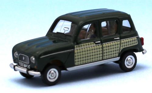 SAI 1645 - Renault 4L Parisienne, dark green / yellow, with a driver and a child