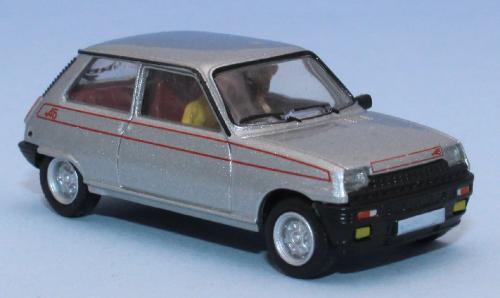 SAI 1650 - Renault 5 Alpine metallic silver, with driver and passenger