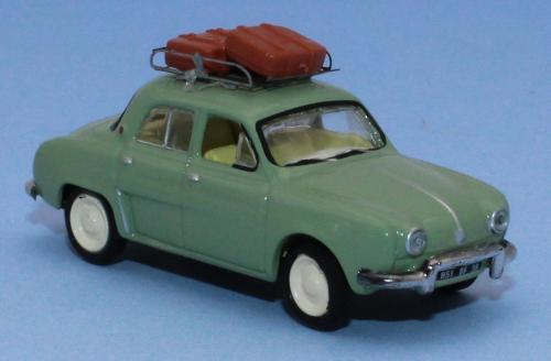 SAI 1734 - Renault Dauphine, ash green, car roof rack with 2 luggages