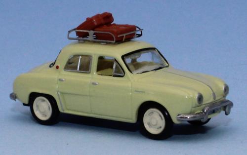SAI 1760 - Renault Dauphine, parchment yellow, car roof rack with 2 luggages
