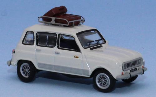SAI 1762 - Renault 4, white, car roof rack with 2 luggages