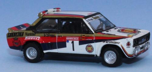 Brekina 22663 - Fiat 131 Abarth Rally, No 1, Rallye Hunsrück 1980 (Walter Röhrl - Christian Geistdörfer)