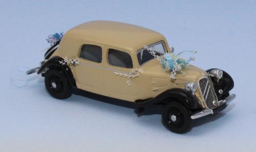 SAI 6175 - Citroën Traction 11A 1935, beige maintenon et noire mariage car