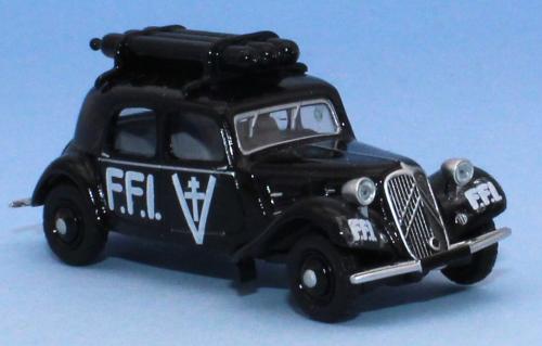 SAI 6183 - Citroën Traction 11A 1935, with city gas equipment, FFI (French Internal Forces) with cross of Lorraine