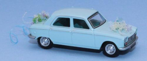SAI 6265 - Peugeot 204 berline 1968, pastel blue, wedding car