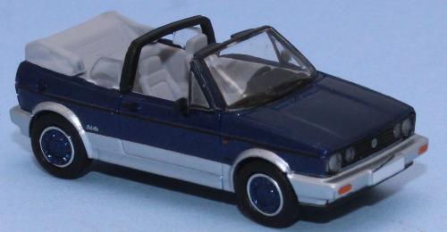 PCX870311 - VW Golf 1 cabriolet, metallic dark blue / silver