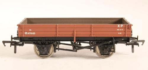 Bachmann 37-926 - Wagon plat 2 essieux à ridelles brun BR bauxite, 3 Plank Wagon in BR bauxite