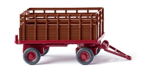 Wiking 038404 - Agricultural trailer, 2 axles, brown