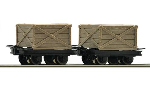 Roco 34603 -  2 wagonnets à ridelles en bois