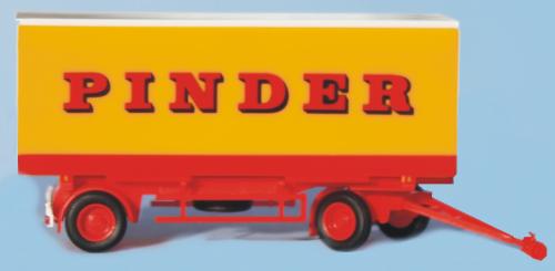 SAI 3850 - Remorque tôlée 2 essieux Pinder, transport de matériel