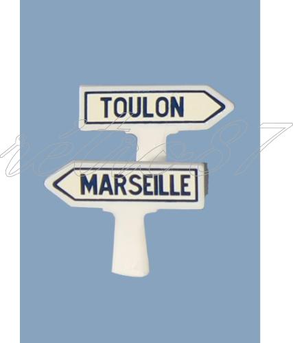 SAI 8299.1 - 2 panneaux Michelin d'indication de direction 1 ligne, Provence Côte d'Azur