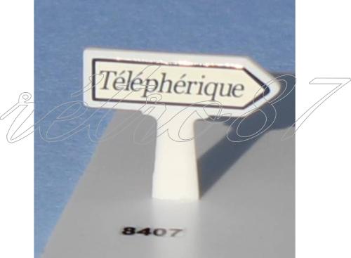 SAI 8407 - Panneau Michelin d'indication de lieux : téléphérique