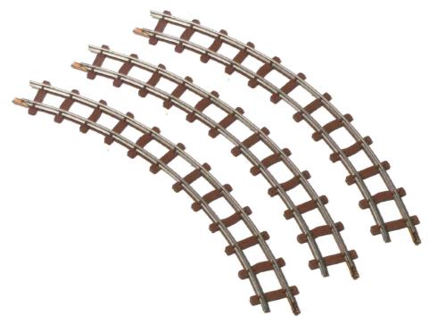 Minitrains 9321 -  3 rails courbes, 60°, rayon 140 mm