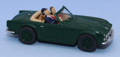 SAI 1697 - Triumph TR4 green, with driver and passenger