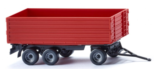 Wiking 038818 - Three-axle agricultural trailer, red