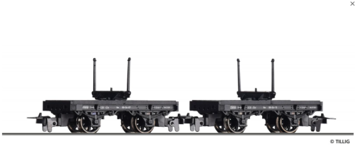 Tillig 05995 - Pair of bolster wagons of the DR