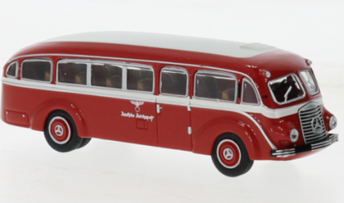 Brekina 52434 - Mercedes Benz LO 3500 coach , dark red / white, Deutsche Reichspost, 1936