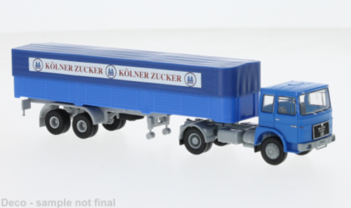 Brekina 78150 - Semi trailer MAN F8, Kölner Zucker, 1968