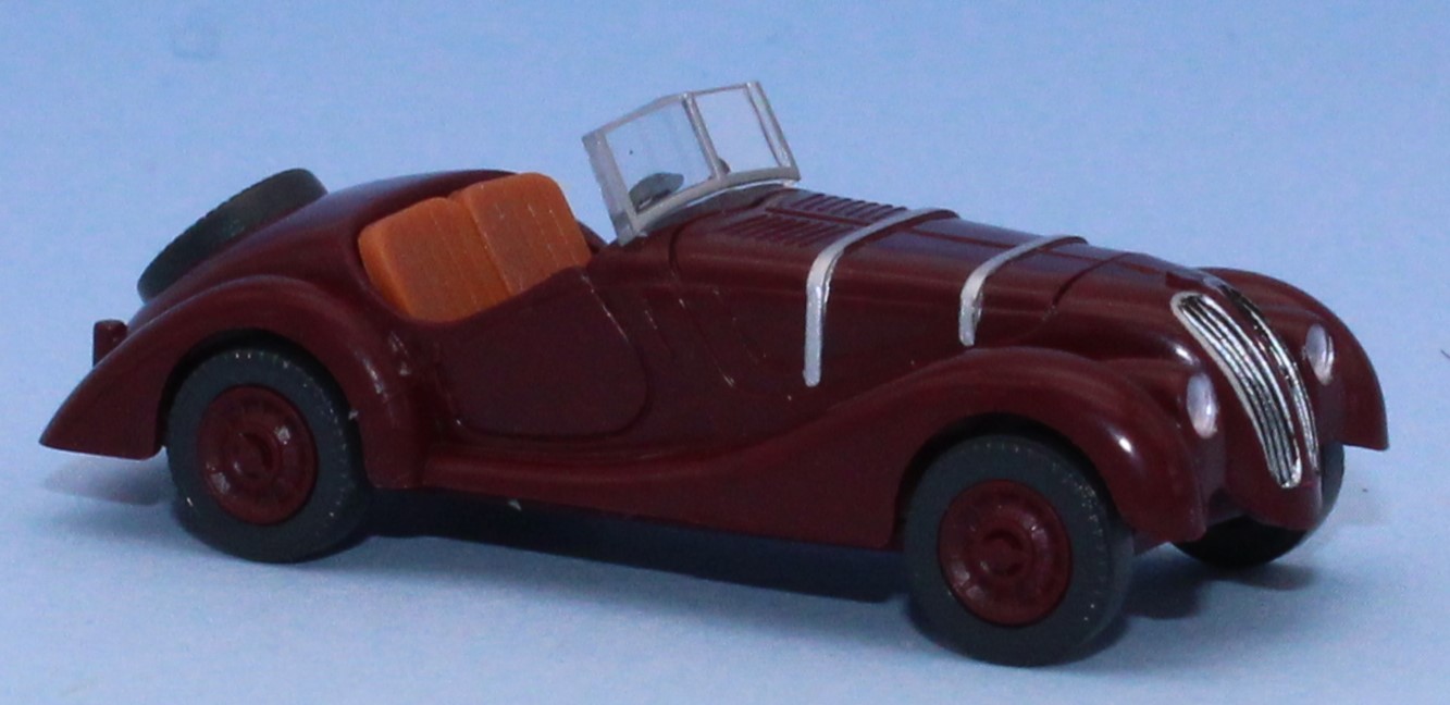 Wiking 082804 - BMW 328, dark red, 1936