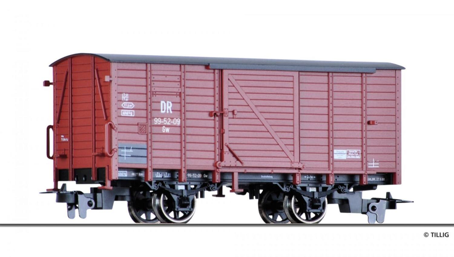 Tillig 05905 - 2 axle covered wagon DR Ep III