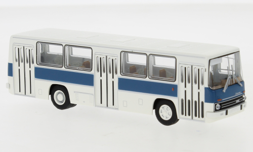 Brekina 59802 - Autobus Ikarus 260 , blanc et bleu, 3 portes