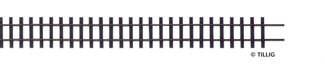Tillig 85626 - 5 rails flexibles HOe, longueur 680 mm, traverses bois