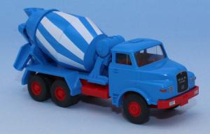Wiking 068208 - Camion MAN 26.280 toupie à béton, bleu / blanc
